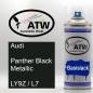 Preview: Audi, Panther Black Metallic, LY9Z / L7: 400ml Sprühdose, von ATW Autoteile West.